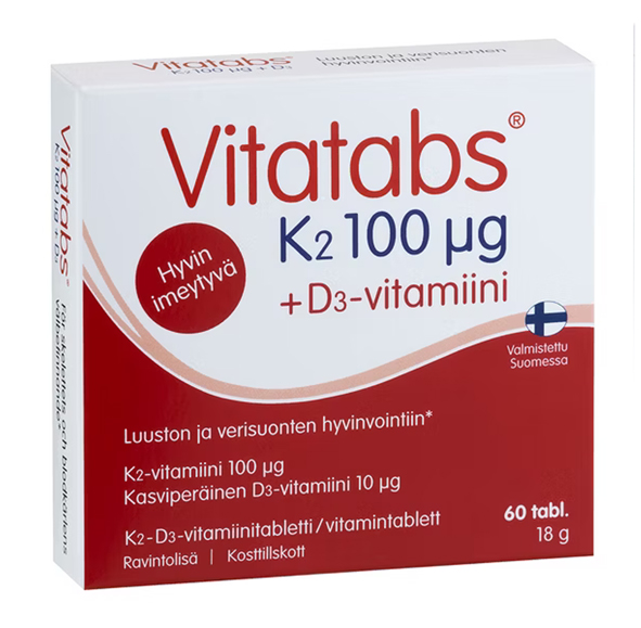 Vitatabs K2 100 æg + D3 60 tab
